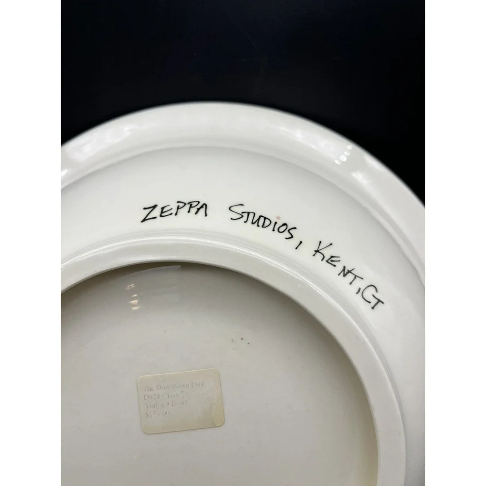 Zeppa Studios Yorkshire Handpainted Custom Ceramic Serving Bowl 12